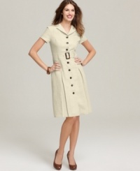 It's called a classic for a reason! Style&co.'s eternally chic shirtdress features a flattering silhouette and a cool, lightweight linen-blend fabric. (Clearance)