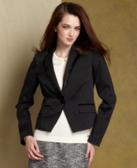 Dressed up or down, Tommy Hilfiger's tuxedo jacket is a sharp staple for the season. Keep it classic with a tweed skirt or make it downtown cool with jeans and a tee.