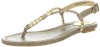 FRYE Women's Madison Braid Sling Thong Sandal,Gold Multi Metalic Leather,7.5 M US