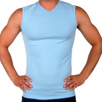 Men's New Rib V-Neck Muscle Top T-Shirt Gary Majdell Sport