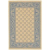 Couristan Recife Garden Lattice Indoor/Outdoor Area Rug - Natural/Blue Size - 5.10 x 9.2 ft.