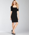 Sexy bandage-style seaming makes this petite dress from INC super flattering.