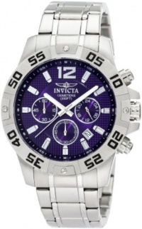 Invicta Men's 1502 Chronograph Blue Dial Stainless-Steel Watch