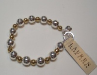 Ralph Lauren 2 Tone Silver & Gold Bead Bracelet