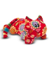 This crimson kitty, with a Cheshire-cat grin, striking color-blocked tail, and microfleece fabric, is super soft and squishy. Toby is the purrr-fect choice for a huggable, furry feline.