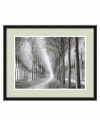 With slender rows of birch trees that appear endless, this striking black and white print by the photographer Chip Forelli imbues your home with a touch of the infinite. Beautifully framed in wood with a satin black finish and grainy surface.