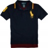 Polo Ralph Lauren Toddler Boy's Big Pony Color-Blocked Mesh Polo (2/2T, French Navy)