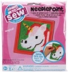 Colorbok Unicorn Learn To Sew Needlepoint Kit, 6-Inch by 6-Inch, Pink Frame