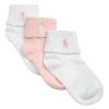 Polo Ralph Lauren girls infant Scallop Turncuff socks 3pairs - 6-12 months