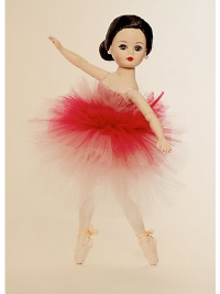 Adapted from American Ballet Theatre's production of The Nutcracker, this graceful ballerina is dressed for the lovely Waltz of the Flowers section.10 cloth dollDressed in a short, layered tulle tutu and satin toe shoesRecommended for ages 3 and upImported