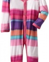 Splendid Littles Baby-Girls Newborn Watercolor Stripe Romper, Sand Castle, 3-6 Months