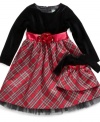 Charming taffeta dress for her and matching outfit for her bff doll by Dollie & Me.