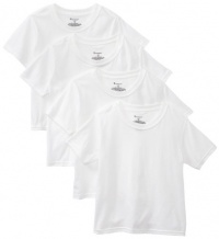 Champion Boys 8-20 Four Pack Crew Neck T-Shirt, White, Medium