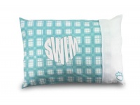 Love It Pillow Case Swim White/Aqua