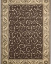 Nourison Zanibar Large Scroll Brown5.6-Feet by 7.5-Feet Polyacrylic Area Rug