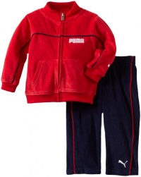 Puma - Kids Baby-Boys Infant Promo Velour Set, Red, 18 Months