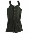 Epic Threads Sleeveless Solid Shortall Black Medium