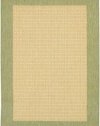 Couristan Recife Checkered Field Natural/Green Area Rug 5'3x7'6