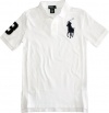 Polo Ralph Lauren Boy's Big Pony Polo (Medium 10/12, White)