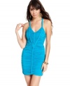 Rock celeb style in this dress from Baby Phat that marries braid and ruching detail with a super-snug fit!