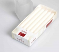 Elegant Ivory Unscented Taper Candles 10 Inch Tall 3/4 Inch Thick Set of 10 Burn 8 Hours