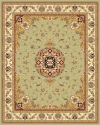 Safavieh Lyndhurst Collection LNH329B Green and Ivory Round Area Rug, 8-Feet Round