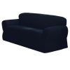 Maytex Mills 1-Piece Canvas Slipcover for Loveseat, Navy