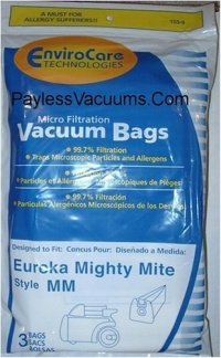 Eureka Part#60295C - Style MM Vacuum Bag Replacement for Eureka Mighty Mite 3670 and 3680 Series Canisters by EnviroCare Part#153-9 - 9/Package