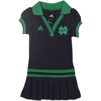 NCAA adidas Notre Dame Fighting Irish Infant Girls Polo Dress - Navy Blue (18 Months)