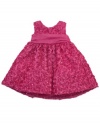 Rare Editions Baby-girls Newborn Soutach Dress, Fuchsia, 6 Months