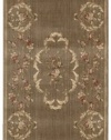 Nourison Zanibar Aubusson Brown  2.3-Feet by 8-Feet Polyacrylic Runner Rug