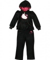 Hello Kitty Forever Soft 2-Piece Velour Tracksuit (Sizes 2T - 4T) - black, 2t