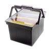 Advantus Companion Letter/Legal Portable Plastic File Box, Includes Lid and Handles, 17 x 14 x 11 Inches, Black (AVTTLF-2B)