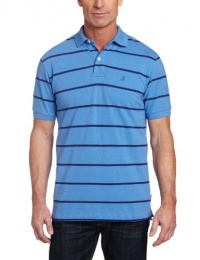 IZOD Men's Slim Fit Short Sleeve Stripe Pique Polo