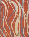 Area Rug 8x11 Rectangle Contemporary Tangerine Color - Surya Studio Rug from RugPal