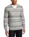 Perry Ellis Men's Long Sleeve Deep V-Neck Sweater