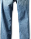 True Religion Girls 7-16 Julie Skinny Super T With Bright Sea Blue Bartacks And Matching Back Label, Medium Drifter, 14