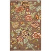 Safavieh Blossom Collection BLM920A Handmade Brown and Multi Hand Spun Wool Area Rug, 5-Feet by 8-Feet