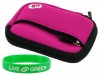 Neoprene Sleeve (Hot Pink) Case for Canon PowerShot SD1400IS 14.1 MP Digital Camera Black