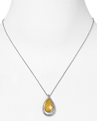 Make a sparkly statement with this canary-yellow pendant from Lora Paolo. Wear it to enliven a basic neckline or slip it over something silky to fancy-up your favorite frock.