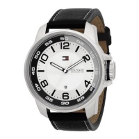 Tommy Hilfiger Men's 1790714 Sport Stainless Steel Case with Leather Strap Watch