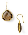 Make every look dazzle with Coralia Leets' smoky topaz teardrops. These 22-karat gold-rimmed earrings look effortless paired with slinky knits or something cocktail dressier.