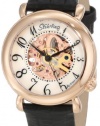 Stuhrling Original Women's 108.12457 Classic Metropolis Wall Street Automatic Skeleton Rose Tone Watch