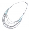 Lucky Brand Fashion Metal Turquoise Blue Multi Chain Necklace