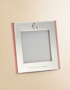 An adorable little frame in polished sterling silver. Fits 4 X 4 photo Made in SpainFOR PERSONALIZATIONSelect a quantity, then scroll down and click on PERSONALIZE & ADD TO BAG to choose and preview your monogramming options. Please allow 2 weeks for delivery.