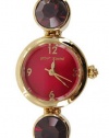 Betsey Johnson Women's BJ4139 Pop Pop 70's Brights Collection Red Crystal Watch