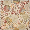 Area Rug 6x6 Square Country & Floral Light Blue - Multi Color Color - Safavieh Jardin Rug from RugPal