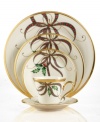 A mixture of Lenox's Holiday holly motif and their classic Christmas plaid ribbon creates an elegant design on precious 5-piece place settings from the holiday dinnerware and dishes collection. Scrolling accents and a rim of 24-karat gold finish the look with lasting grace.