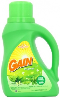 Gain With Freshlock Original Liquid Detergent 32 Loads 50 Fl Oz (Pack of 2)