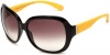 Marc by Marc Jacobs Women's MMJ 240/S 0WEC Shield Sunglasses,Black Yellow Frame/Grey Gradient Lens,One Size